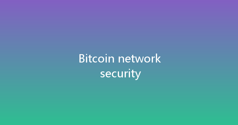 Bitcoin network security 